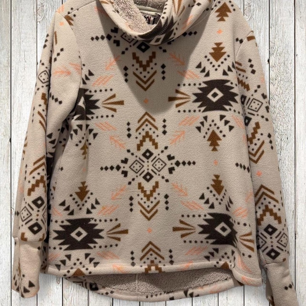 Avalanche multicoloured fleece hoodie Size M
